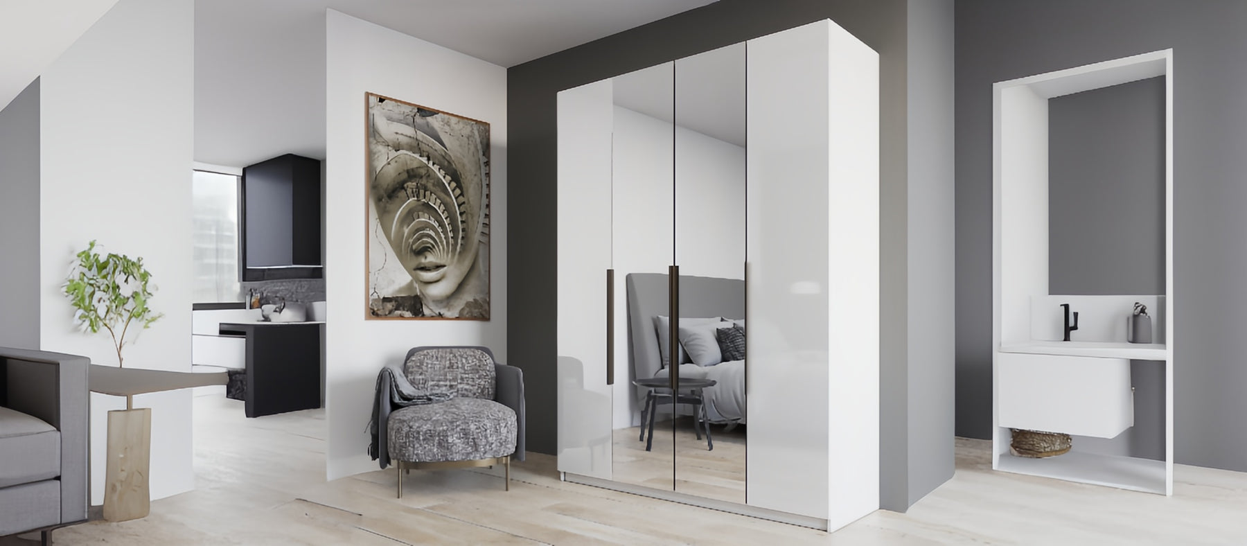 Paris Modern Closet: Sleek Style & Ample Storage for Your Home