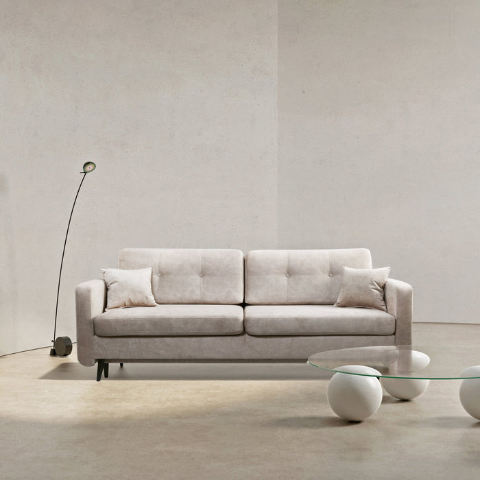 Prince Mid-Century Modern Sleeper Sofa with Hidden Storage – Convertible Sofa Bed for Small Spaces