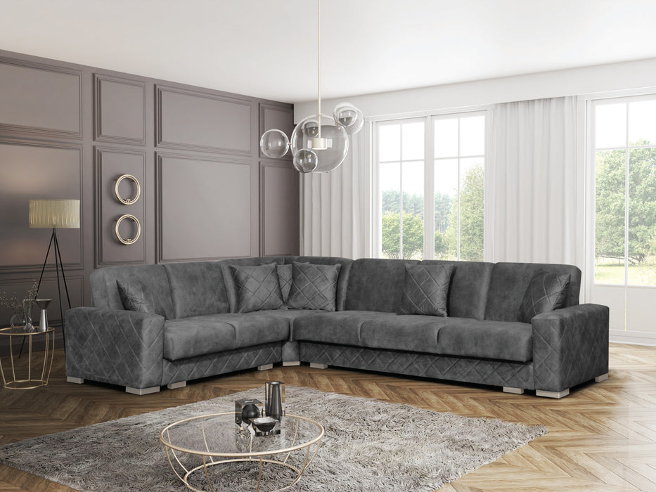 Norman Corner Sofa Microfiber X-Shape Motif Adds a Modern Touch to Your Home Décor