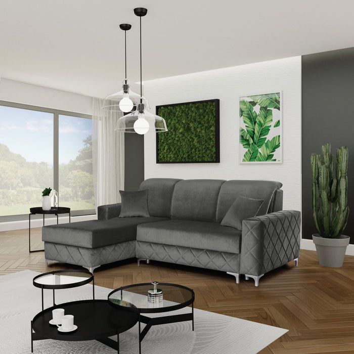 93" Sectional | Alfredo | Luxurious | Plush Upholstered | Convertible
