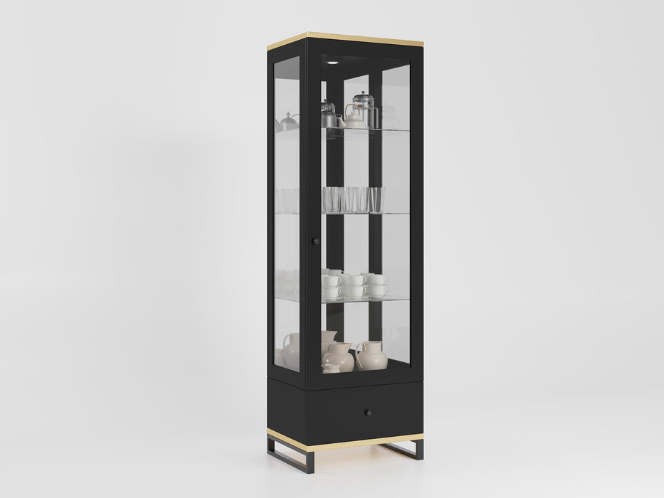 Gloss 15 Modern China Display Cabinet 81"H with LED Lighting