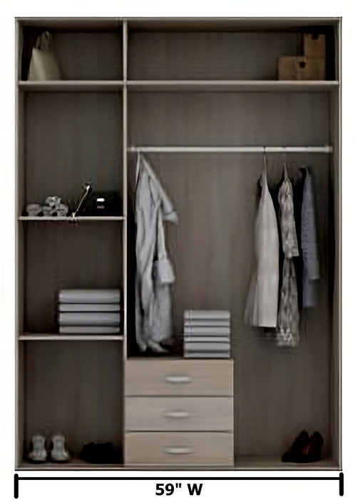 Orlando Glossy Closet Sizes Ranging 47"-71" in Black, White & Grey