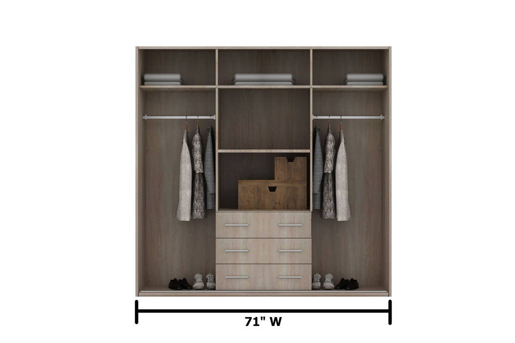Orlando Glossy Closet Sizes Ranging 47"-71" in Black, White & Grey