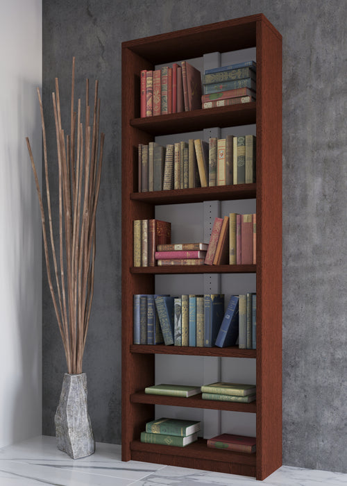 Modern Classic Bookcase 83" H , Door & Doorless, in White, Venge, Mahogany
