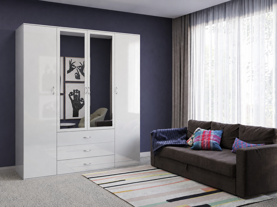 Orlando Glossy Closet Sizes Ranging 47"-80" in Black, White & Grey
