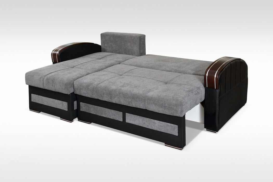 Tommy 94" Wide 2-Piece Sectional Sofa Bed with Storage Reversible