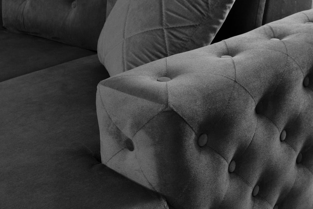 Verso 114" Wide Tufted U-Shape Sectional With Bed Comfort and Functionality Combined