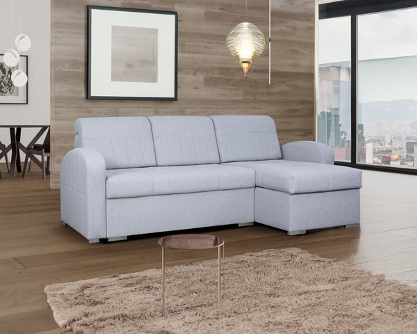 Denis Reversible Convertible Sectional with Full-Size Sleeper – Stylish & Functional Sofa