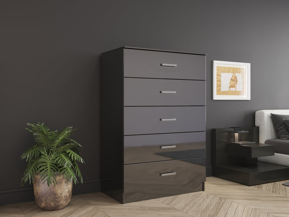 Jumbo Chest Dresser 36" Perfect Storage Solution in Gray, Black, Wenge, White Colors