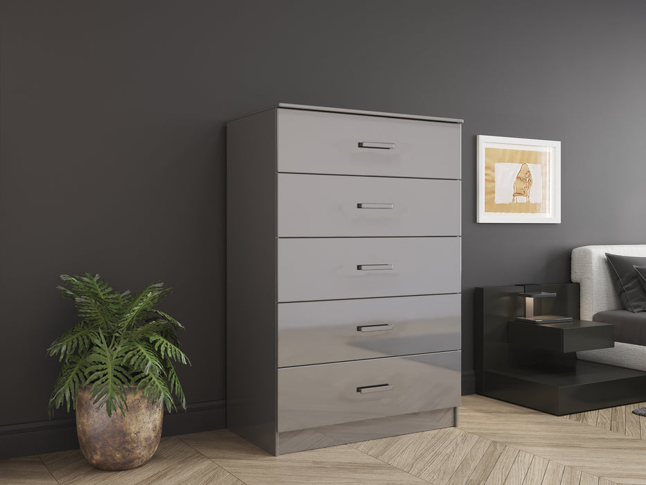 Jumbo Chest Dresser 36" Perfect Storage Solution in Gray, Black, Wenge, White Colors