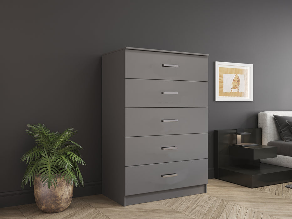 Jumbo Chest Dresser 36" Perfect Storage Solution in Gray, Black, Wenge, White Colors