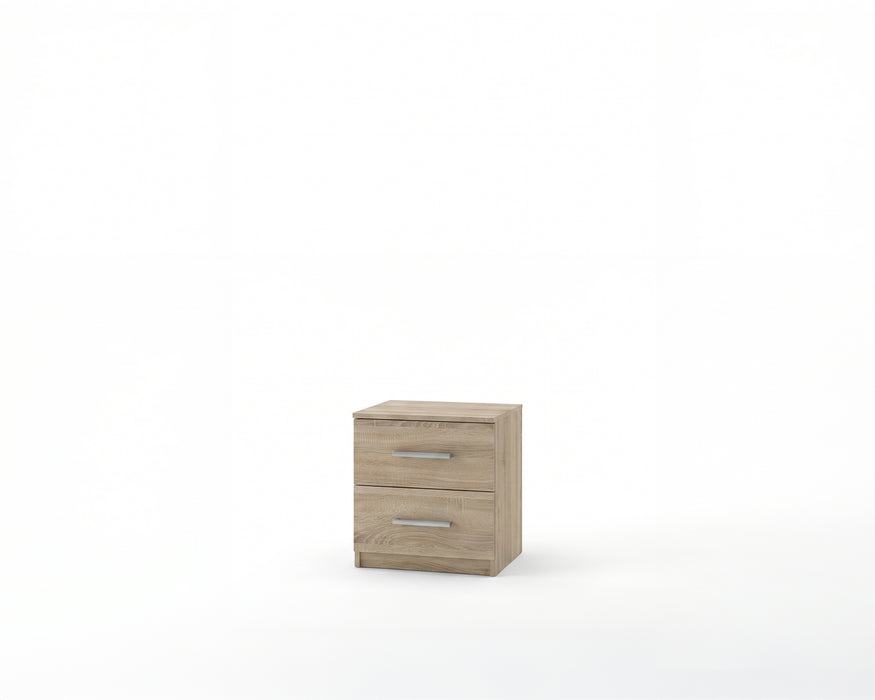 Melbourne White 2-Drawer Nightstand | Glossy Front