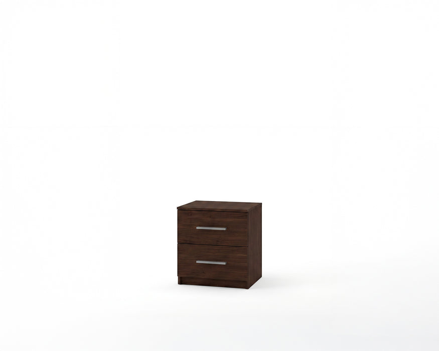 Melbourne White 2-Drawer Nightstand | Glossy Front