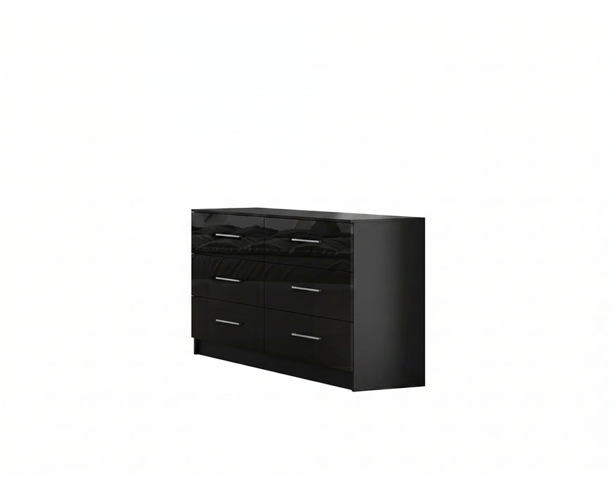 Melbourne White 6-Drawer Dresser | Glossy Front (47”/60”)