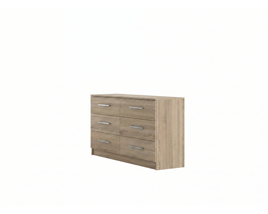 Melbourne White 6-Drawer Dresser | Glossy Front (47”/60”)