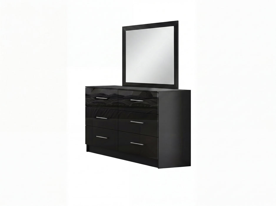 Melbourne White 6-Drawer Dresser | Glossy Front (47”/60”)