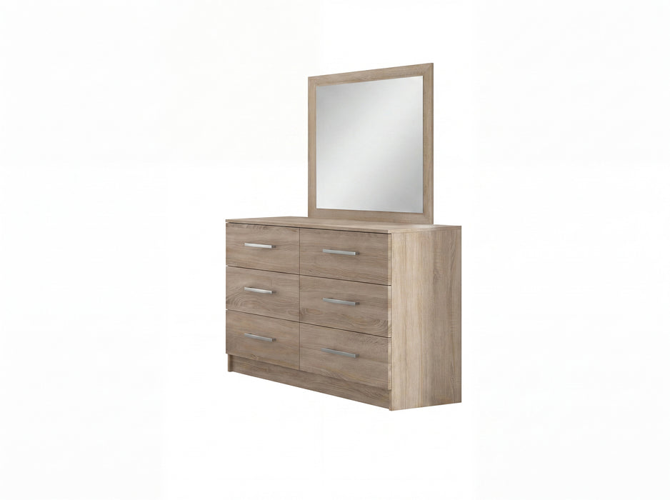 Melbourne White 6-Drawer Dresser | Glossy Front (47”/60”)