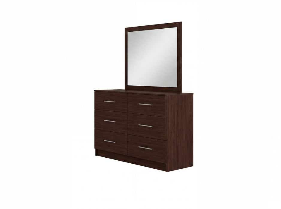 Melbourne White 6-Drawer Dresser | Glossy Front (47”/60”)