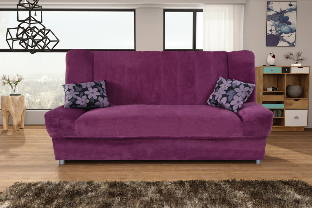 Natalia Armless Sofa: Simplicity and Versatility In Gray, Brown, Red, Orange, & Black Color