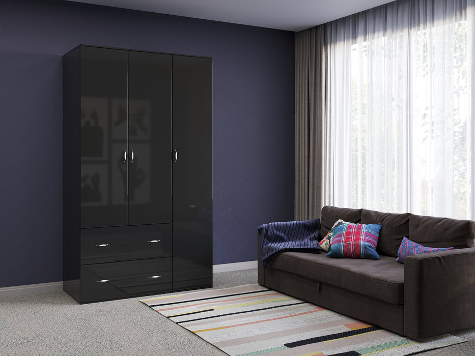 Orlando Glossy Closet Sizes Ranging 47"-71" in Black, White & Grey