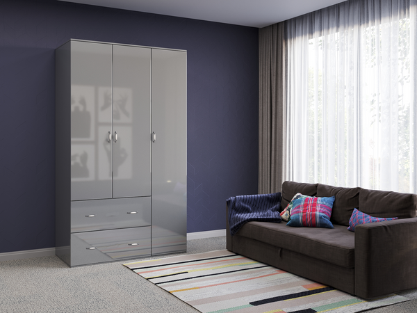 Orlando Glossy Closet Sizes Ranging 47"-71" in Black, White & Grey