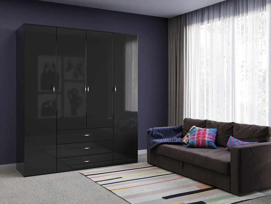 Orlando Glossy Closet Sizes Ranging 47"-71" in Black, White & Grey