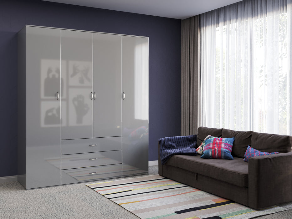 Orlando Glossy Closet Sizes Ranging 47"-71" in Black, White & Grey