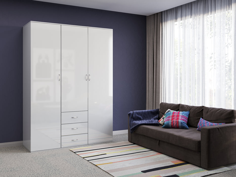 Orlando Glossy Closet Sizes Ranging 47"-71" in Black, White & Grey