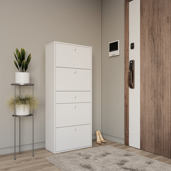 Modern Slim Shoe Cabinet – Space-Saving 5-Tier Storage Rack