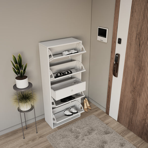 Modern Slim Shoe Cabinet – Space-Saving 5-Tier Storage Rack