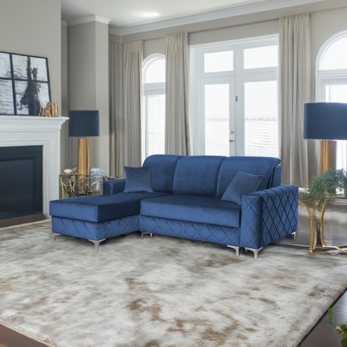 93" Sectional | Alfredo | Luxurious | Plush Upholstered | Convertible