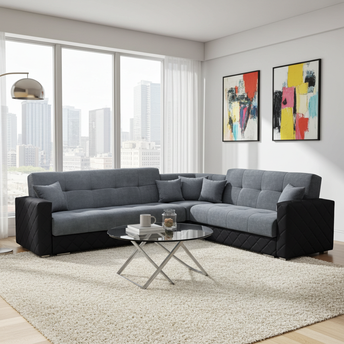 Porto Microfiber Corner Sofa Sectional