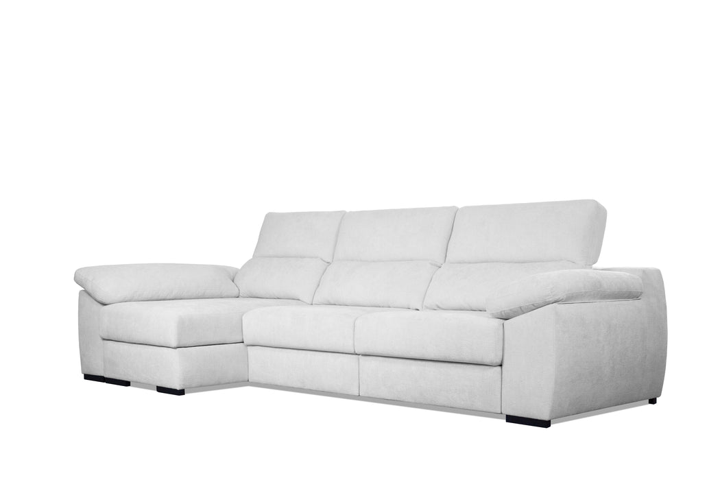 Leo Sofa Sectional 128" L-Shape Sectional Sofa with Storage and Style in Beige