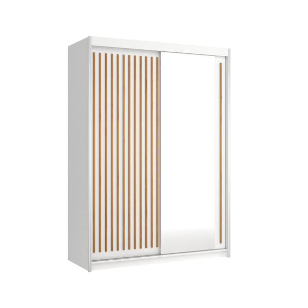 Royal Contemporary Mirrored Sliding Armoire for Bedroom 59"-80"