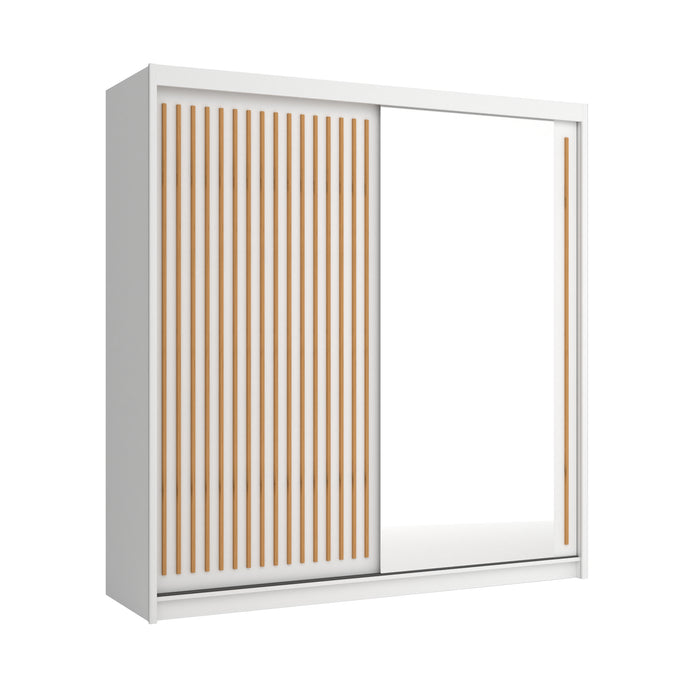 Royal Contemporary Mirrored Sliding Armoire for Bedroom 59"-80"
