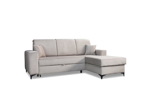 Alfredo Beige | Luxurious | Plush Upholstered | Convertible 93" Sectional