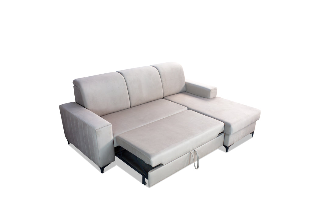 Alfredo Beige | Luxurious | Plush Upholstered | Convertible 93" Sectional