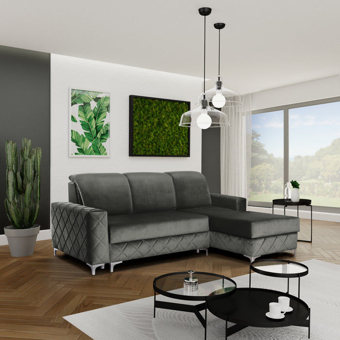 93" Sectional | Alfredo | Luxurious | Plush Upholstered | Convertible