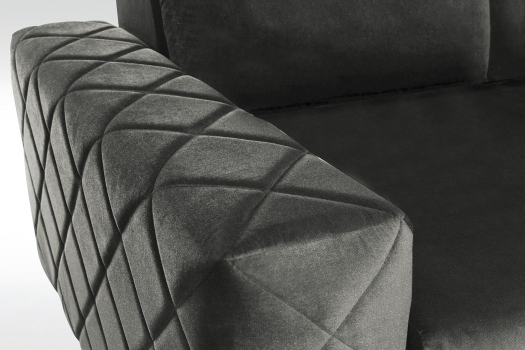 Sectional | 114" | Alfredo Deluxe | Convertible | Luxurious | Storage