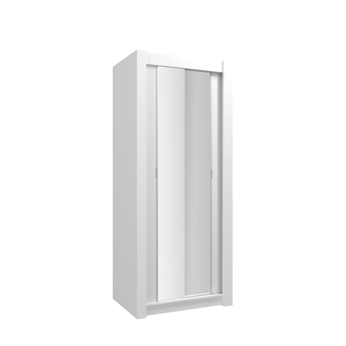 Chico Sliding Door Mirrored Wardrobe in Gray, Black, Wenge, White Colors