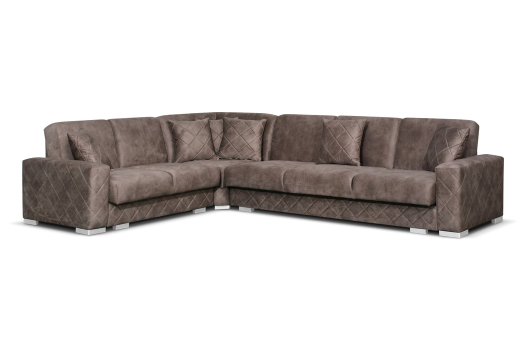 Norman Corner Sofa Microfiber X-Shape Motif Adds a Modern Touch to Your Home Décor