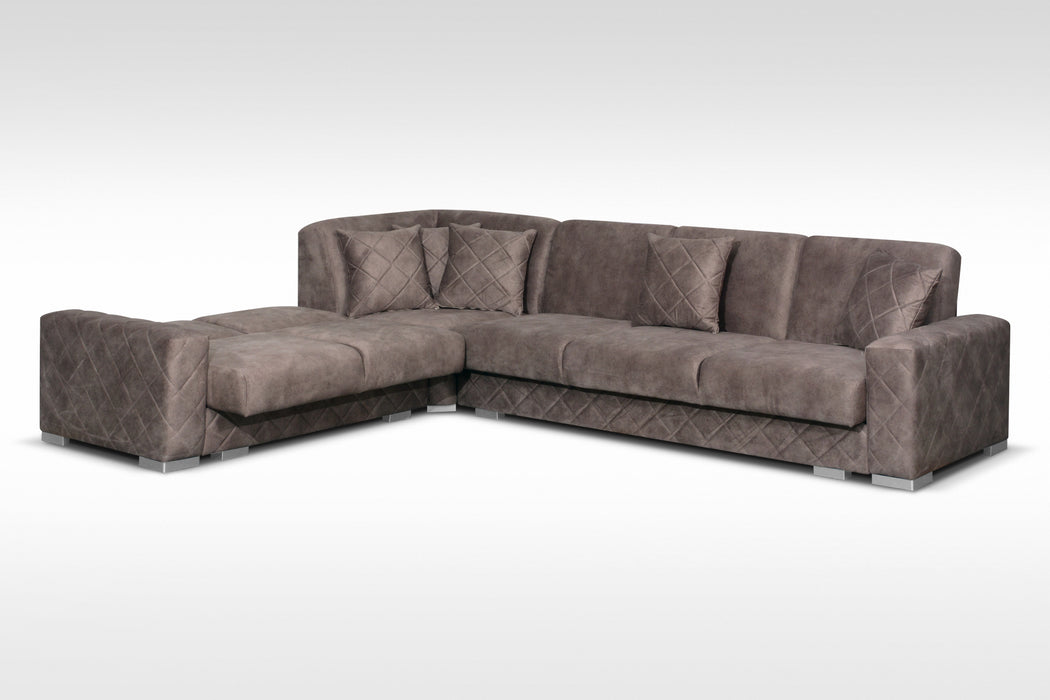 Norman Corner Sofa Microfiber X-Shape Motif Adds a Modern Touch to Your Home Décor