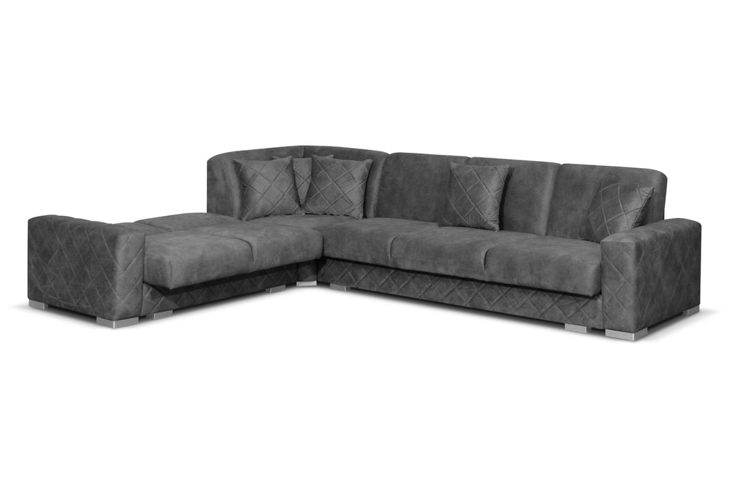 Norman Corner Sofa Microfiber X-Shape Motif Adds a Modern Touch to Your Home Décor