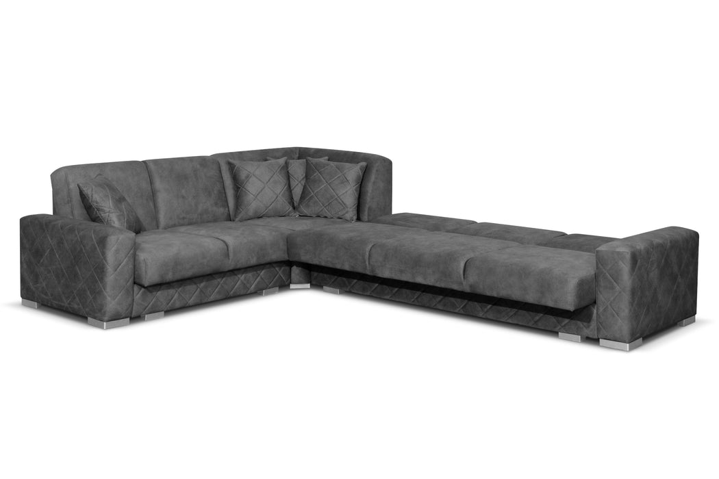 Norman Corner Sofa Microfiber X-Shape Motif Adds a Modern Touch to Your Home Décor