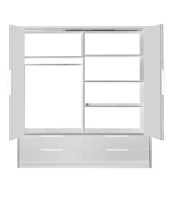 Modo Bi-Fold Gloss Door with LED Light Closet