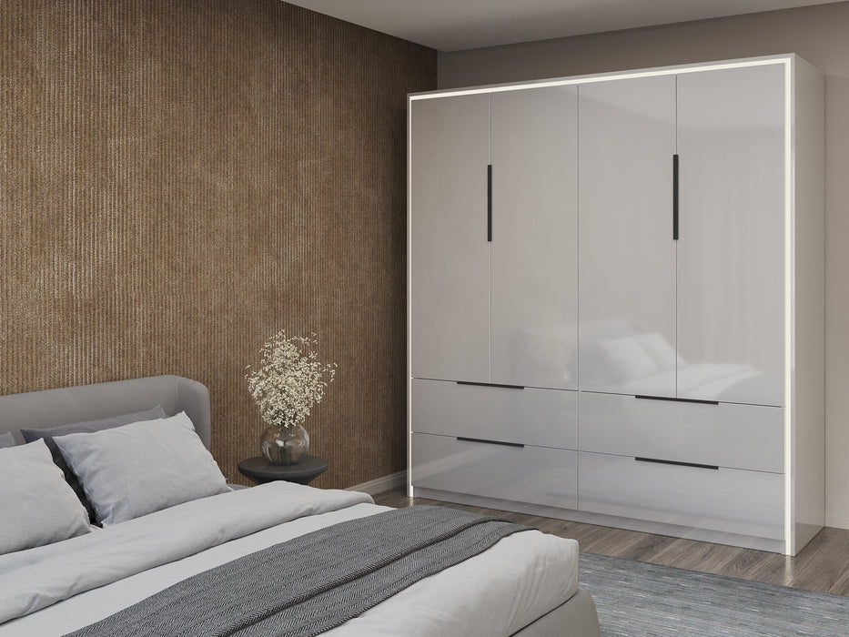 Modo Bi-Fold Gloss Door with LED Light Closet