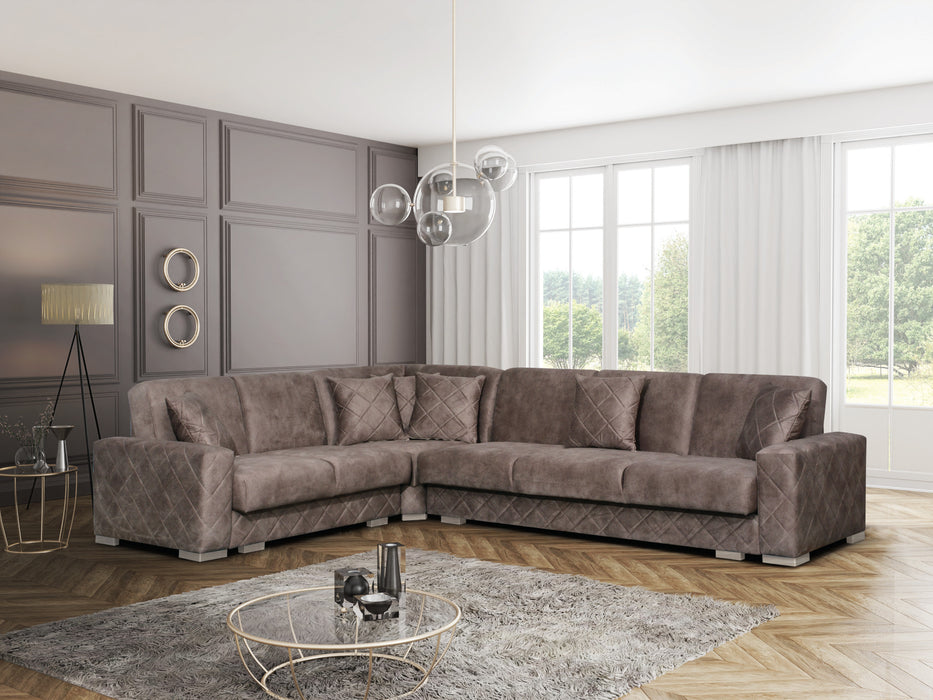 Norman Corner Sofa Microfiber X-Shape Motif Adds a Modern Touch to Your Home Décor