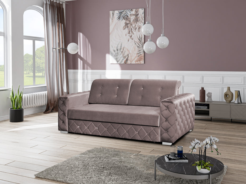 Karmen Queen Size Pull-Out Loveseat Sofa